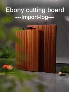 High-quality Wooden Chopping Board Imported ebony wood Antibacterial and anti mold cutting board Butcher Block Kitchen utensils Knives Oil Handles wood chopping