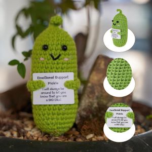 Encouragement Pickle Plush Toys Positive Crochet Animals Gifts Encouragement Birthday Gifts Christmas Stocking Stuffers