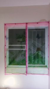 ม่านประตูกันยุง 90-200 cm และ 210 cm สูง 120 /150 cm ม่านหน้าต่างกันยุง ม่านกันยุง กับสีชมพู (พร้อมส่ง แถมฟรี)