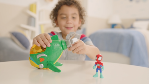 Marvel Spidey and his Amazing Friends Water-Webs Doc Ock Sea Whaler 3-Inch (7.6 CM) Toy Submarine & Figures Super Hero Toys Kids Ages 3+