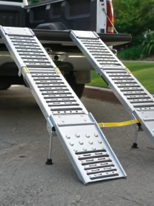 Heavy Duty Car Ramp (1 Piece) Motorcycle Steel Ramp MultipurposeSingle Ramp Foldable Ramp. Motorcycles ATVs golf carts andwheelchairs can bear 340 kilograms