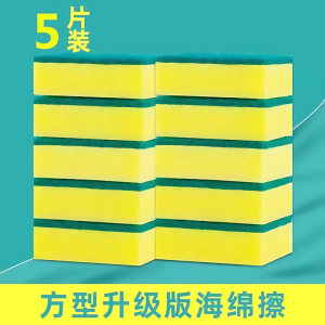 Thickened Double-Sided Kitchen Magic Sponge Scouring Pad Oil-Soaking Dish Brush Pot Cleaner Home Personal Cleaning Tool