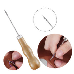 Talao Wooden handle awl sewing and sewing tool for shoe repair crochet thread punching and centering