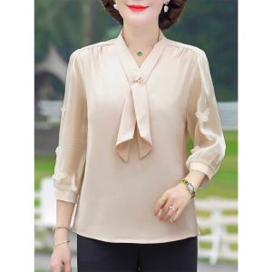 WANGGONGZHU | Elegant Chiffon Shirt Womens Summer Thin Design Short Sleeve T-Shirt Korean Style Loose Fit UV Protection V-Neck Pure Color