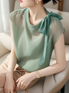 GOUWU | Áo Voile Giảm Eo Có Thiết Kế Nơ