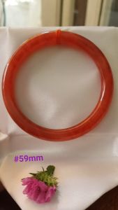 Vòng Cẩm Thạch Đỏ Bông 59mm x cọng 8mm màu đỏ bông tươi sáng bóng thiệt đẹp là màu chiến thắng chuẩn hợp nữ mạng hỏa mạng thổ 57kg - 70kg đeo đẹp tay may mắn tốt sức khỏe công việc rực rỡ tài lộc chỉ có 800k ạ