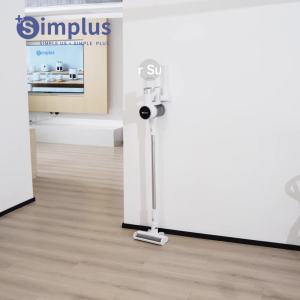 Simplus 4 in1 Cordless Vacuum Cleaner Wireless Portable Vacuum Cleaner Mite Vacuum Cleaner Handheld 24000Pa LED Screen White/Grey