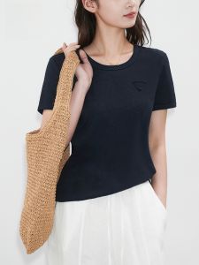 MiiOW | Casual Cotton Linen Short Sleeve Round Neck T-Shirt Womens Summer Top Half Sleeve Basic Shirt MiiOW Cat Person New 2025