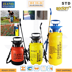 3L / 5L / 8L Pressure Garden Sprayer Water Pump Portable Spray Penyembur Pam Baja Air Botol Spray Bunga 花泵 (Random Colour) ISANO/Rockey