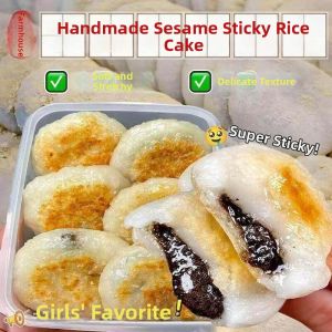 Authentic Black Sesame Glutinous Rice Cake Fresh Handmade Regional Delicacy