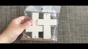 20 Pieces Unfinished Wooden Cross Shape Blank Ornaments for Easter Religious and Church EventsDIY Cross Craft Gift Tags