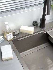 Kệ để đồ rửa chén nước rửa chén bát giẻ lau để bồn rửa thép carbon sơn nhiệt chống rỉ sét - 655