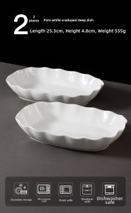 Yomerto | New Elegance Pure White Deep Dinner Plate