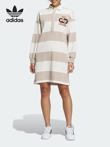 adidas | Womens Striped Long Sleeve Dress