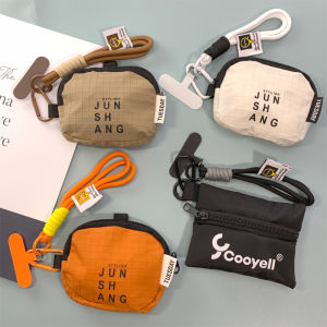 KORMAEX Phone Strap New Style Storage Bag Lipstick Charger Miscellaneous Items Bag Cute Earphone Bag Coin Wallet Certificate Storage Bag Mobile Phone Case Short Rope Wristband for Men Women Students