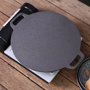 SKYLUX [Made in KOREA] Picnic Grill Pan Fry Pan Flat Frying Pan Camping Pan Silverstar 28CM