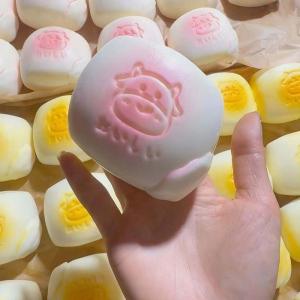 ZTOYL | Milk Bread Stress Relief Toy Non-Toxic Slow Rising Soft Squeeze for Office Desk Decoration Fun Casual Play