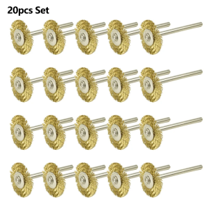 XCAN 10/20pcs Steel Wire Brushes 3mm Shank Polishing Grinding Wheel for Dremel Accessories Mini Drill Rotary Tool