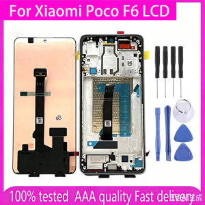 AMOLED Display For Xiaomi Poco F6 24069PC21G 6.6 Inch LCD Display Touch Screen Digitizer Assembly With Frame And Tools