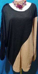 ATASAN WANITA BLOUSE OVER SIZE HITAM(SAB) 532