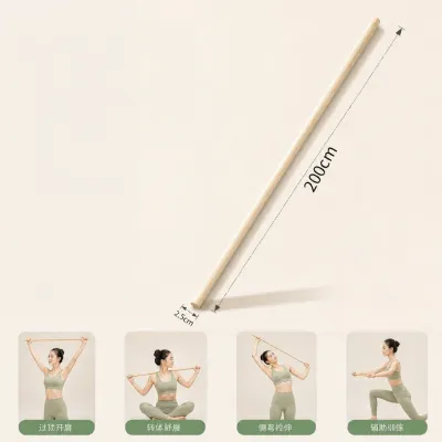 FABX | Yoga Back Fitness Stretching Posture Wooden Stick