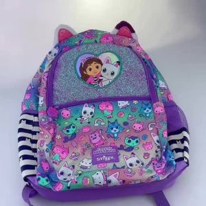 322กระเป๋านักเรียนเด็กผู้หญิง smiggle ออสเตรเลีย กระเป๋าเป้สะพายหลัง Gabbys Dollhouse ขนาด 16 นิ้ว