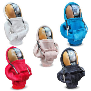 EKLEVA Car Gear Handle Cover Shift Knob Hoodie Sweatshirt Universal Handbrake Cover Shifter Knob Hoodie Cover Car Interior Accessories