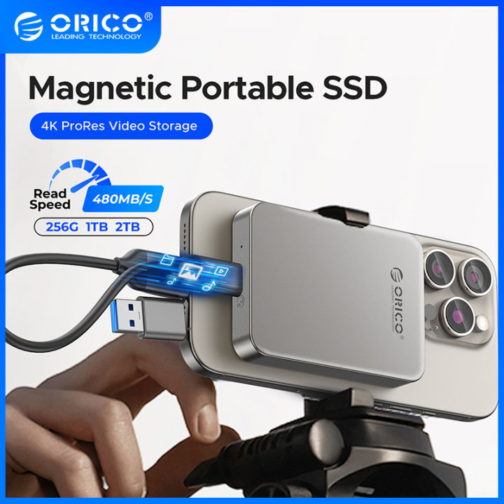 ORICO 500 MB/giây 1000 MB/giây cực di động SSD cho Andriod điện thoại iPhone 16 15 Pro/Max ProRes 4k ProRes HDR kỷ lục cực SSD với PD