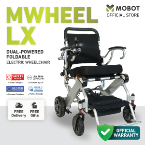 MOBOT SG OFFICIAL | MWHEEL LX Motorised Electric Wheelchair | Dual Battery