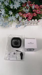 Car Air Outlet Fan USB Cooling Fan LED Color Changing Light 3 Speed ​​Adjustment Auto Accessories