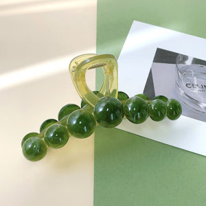 Large Size Green Gradient Shark Clamp Hair Clip Womens Fashion Accessory Acetate Hair Grips Original Design Hair Accessories