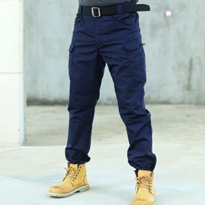 Water Resistant Durable 7-Elastic Multi-Pocket Work Pants