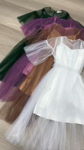 SV 6168 - Viella Set Dress | Silvervogue | Gaun Sutra Tile Midi Pakaian Kasual Wanita