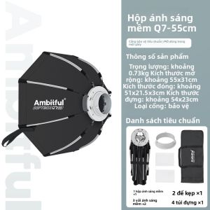 AMBITFUL | Bộ khuếch tán ánh sáng mềm hình bát giác lắp ráp nhanh cho studio và sử dụng ngoài trời