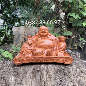 Tượng phật di lặc ngồi xoài như ý rộng 40 50cm gỗ hương cực đẹp