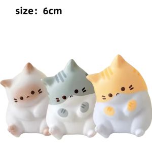 Adorable Cartoon Cat Squeeze Toy Soft PU Slow Rebound Fidget Sensory Toy Stress Relief Office Relax Holiday Gift for Adults Kids
