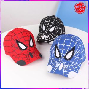 TOPI ANAK LAKI LAKI COWOK KEKINIAN KARAKTER SUPERHERO SPIDERMAN KID UMUR 3-7 TAHUN KOREA IMPORT Z27