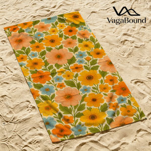 Sunny Floral Pattern Quick Drying Beach Towels Ultra Lightweight Fast-drying Super Absorbent It is a must-have item for summer