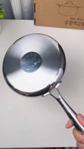 Chảo inox OYATTON 18cm chảo inox thành cao chảo inox dày 3mm chảo inox dày nhất chảo 3 lớp