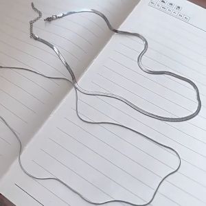 Premium Quality S925 Round Snake Bone Chain Gold Plated Female Tiny Plain Sterling 925 Silver Necklace