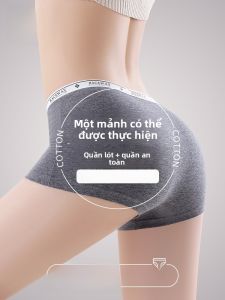 MiiOW | Quần an toàn không đường may Cotton nguyên chất Quần lót nữ hai trong một Quần đùi ngắn cạp vừa kháng khuẩn mùa xuân 2025