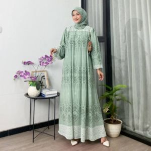 GAMIS MILNA SET CERUTY BABYDOLL FULL FURING ORY BEST SELLER