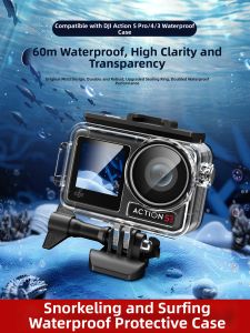 SUBEN | Waterproof Case Cold Shoe Expansion for DJI Osmo Action 60m Depth