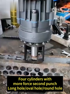 Handheld Hydraulic Hole Puncher Portable Electric Punching Machine for Stainless Steel Angle Iron Flat and Channel Steel Fabrication