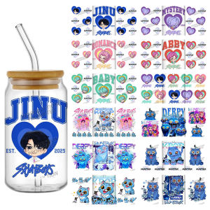 สติ๊กเกอร์ติดแก้วลาย KPop Demon Hunters Saja Boy Derpy ดีไซน์ใหม่ล่าสุด 17 แบบ ขนาด 16 ออนซ์ แบบ UV DTF 3 มิติ กันน้ำ