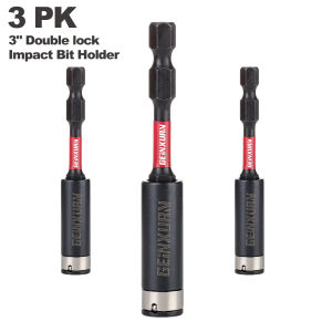 Geinxurn 3Inches Impact Magnetic Screwdriver Bit Holders S2 Alloy Steel Hex Shank Extension Socket Drill Bit Holder
