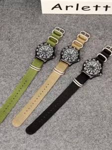ADDIESDIVE Fashion Mens Analog Watch 50m Waterproof Luminous Tube Nylon Sports Men Military Wristwatches Quartz Watch for Men