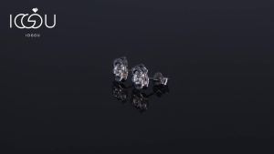 Rose Gold Plated Earrings 100% 925 Silver 3mm D Color Moissanite Flower Stud Earrings Cute Jewelry Valentine Day Gift for Women