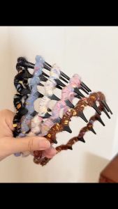 F4 Bando Sirkam Lapis Kain Anti Sakit Bohemia Style Shark Tooth Wrapped Cloth Headband BSK001