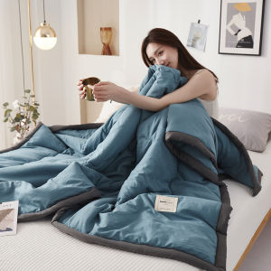 Phong cách Nhật Bản Mát Cảm Thấy Rửa Sạch Chăn mùa hè Bông Cho Trẻ Em Và Mẹ Đậu Nành Fibre Đầy Làm Mát Chăn Điều hòa Không Khí Comforter Mềm Mền Và Thở